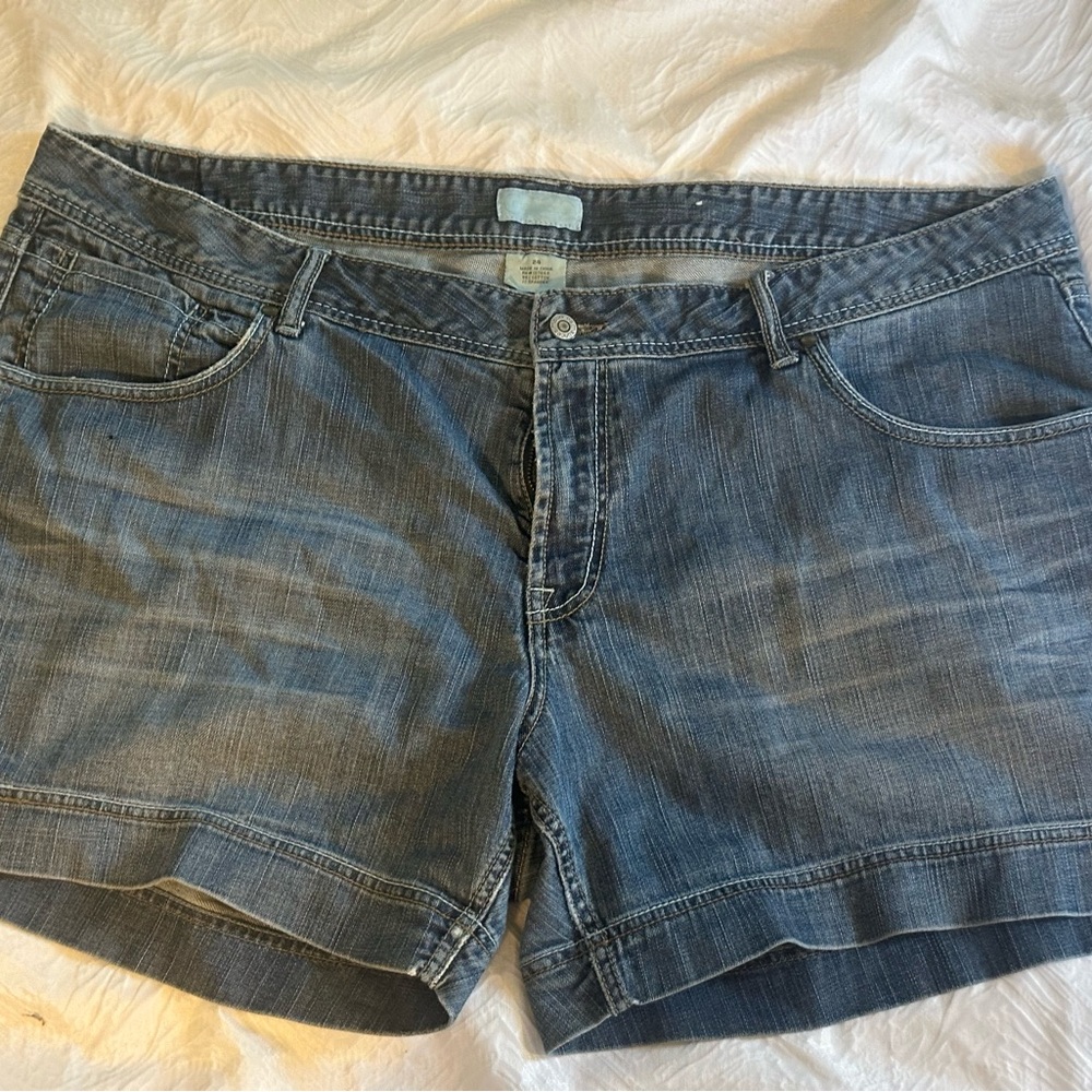 Maurices Blue Jean Shorts with Cuffed Hem